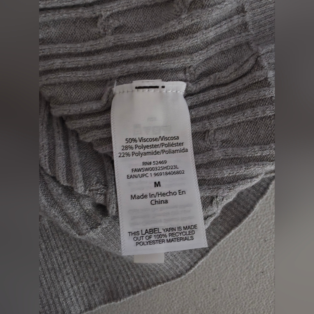 Free Assembly Grey Cable Knit Sweater Top Coquette Old Money Coastal Grandma - Picture 6 of 6